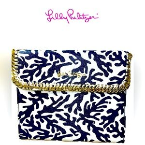 Lilly Pulitzer chain link iPad Tablet Case Treasure, Blue, White & Gold